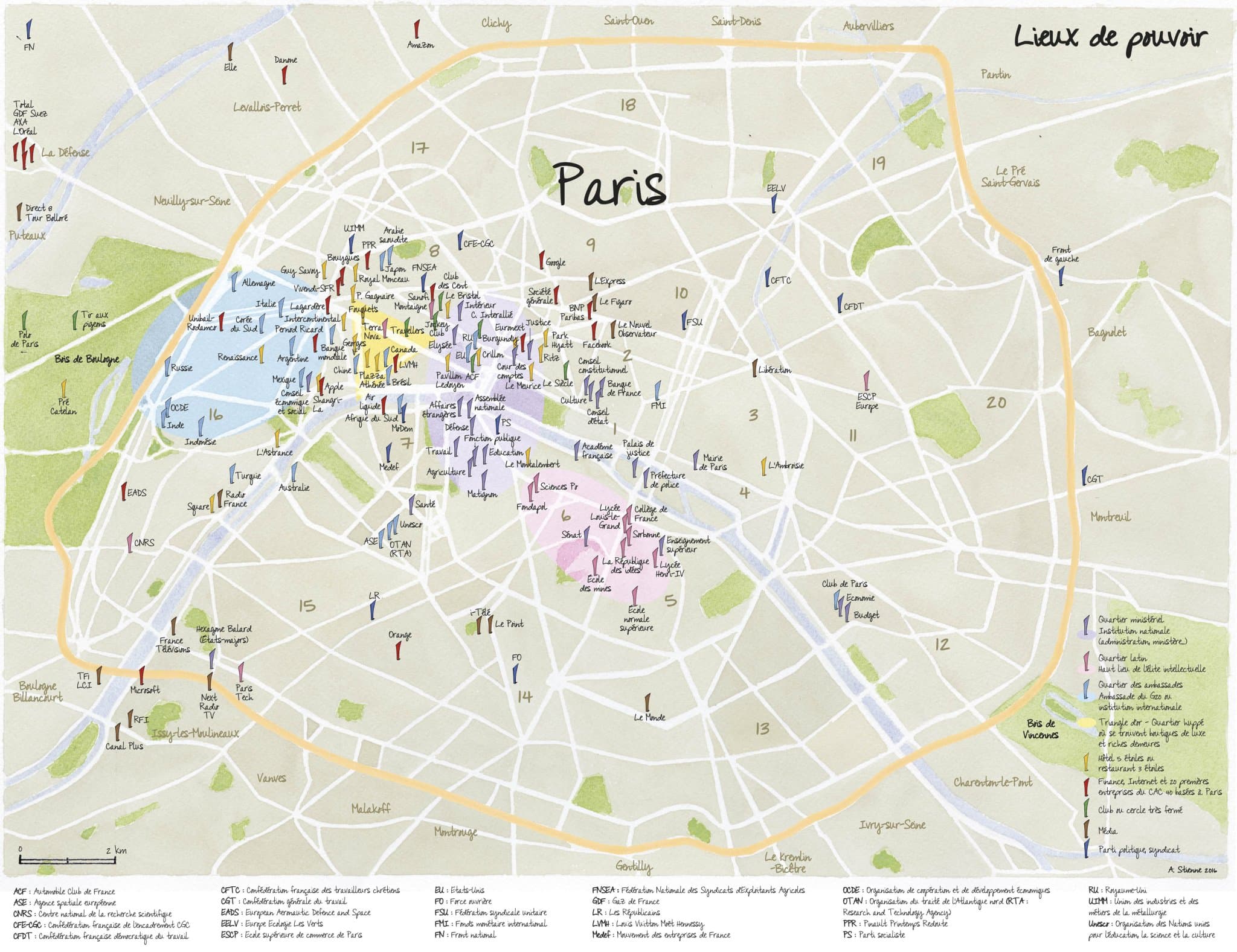 Lieux de pouvoir à Paris